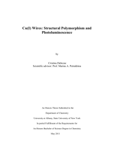 Cu(I) Wires: Structural Polymorphism and Photoluminescence