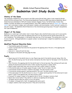 badninton unit study guide new 2