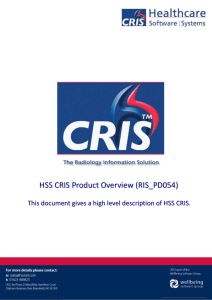 1 - HSS – Healthcare Software Solutions