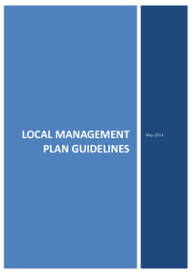 Local management plan guidelines