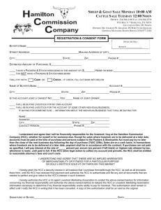 LMA New Buyer`s Consent Form - Hamilton Commission Company