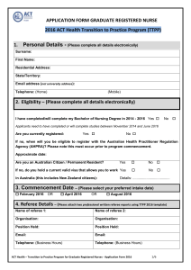 2016 RN Application form