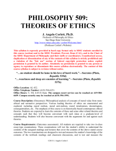 Phil 509 Theory of Ethics (Corlett) (F 2015)