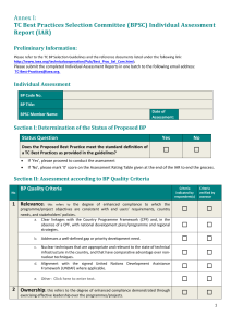 Annex 1 Individual Assessment Form
