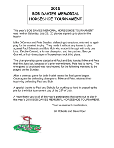 Horseshoe Tournament Recap