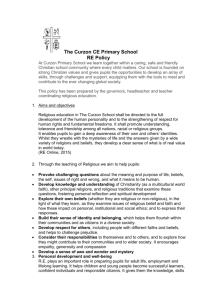 R.E Policy 2015 - The Curzon Church of England Primary School
