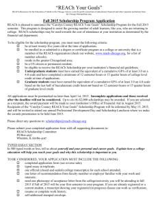 Fall 2003 Scholarship Program Application