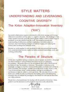 Kirton Adaptibility-Innovation Index