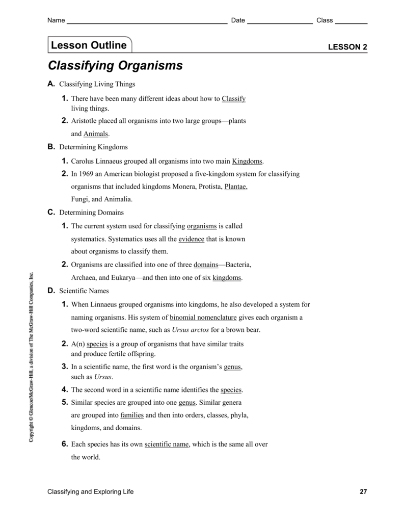 classification webquest - GW7Science - Google Sites