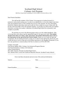 Culinary Arts Handbook