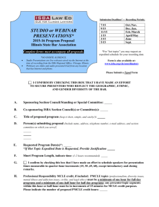 Program Proposal Cover Sheet - Illinois State Bar Association