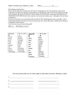 Spelling Homework jan30 2012