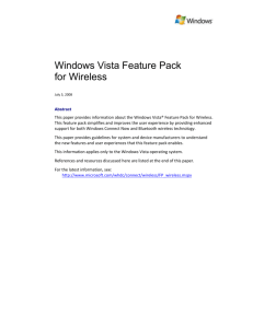 Windows Vista Feature Pack for Wireless