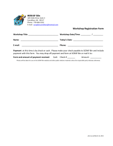 FORM Workshop Registration - Half Sheet
