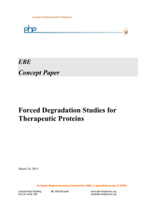EBE Concept Paper Forced Degradation Studies for Therapeutic
