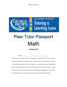Math Passport 4 - George Brown College