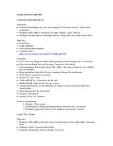 Lesson Structure/Activities Lesson One: Opening Activity Objectives