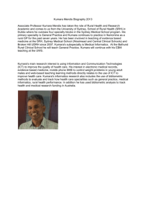 Kumara Mendis Biography 2013 Associate Professor Kumara