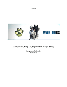 War Dogs Research Paper - Georgetown Digital Commons