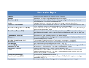 Sepsis Glossary