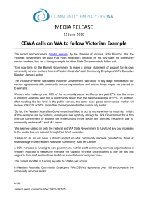 CEWA calls on WA to follow Victorian example 22 June