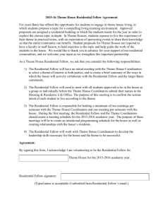 2015-16 Theme House Residential Fellow Agreement For years