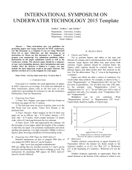 IEEE Format modified for single-column, Double