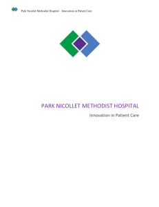 Park Nicollet Methodist Hospital – Innovation in Patient Care