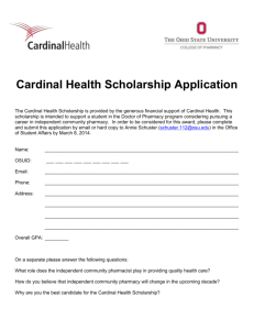Cardinal Health Scholarship Application
