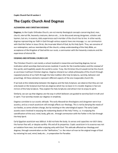 The Coptic Church And Dogmas