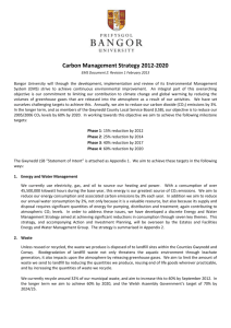Carbon Management Strategy 2012-2020