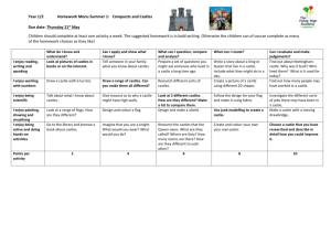 Year 1/2 Homework Menu Summer 1: Conquests and Castles Due