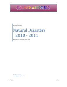 Natural Disasters 2010