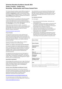 Student Authorisation and Privacy Consent Form
