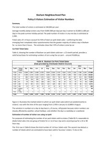 Estimation of visitors - Bosham Parish Neighbourhood Plan