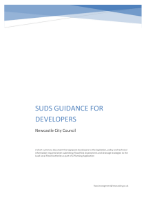 SuDS guidance for Developers