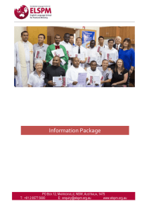 Information Package Pastoral Mission: