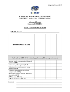 Peer Assessment Form-Integrated Project