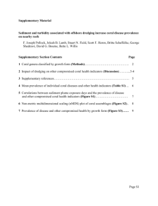 Supplementary Material Sediment and turbidity associated with