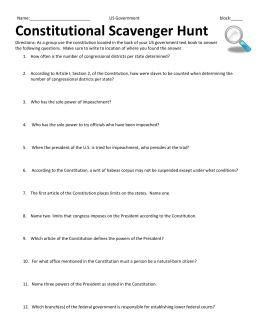 Worksheets Constitution Scavenger Hunt Worksheet constitutional scavenger hunt