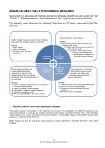 1-3 Strategic Objectives Performance Indicators