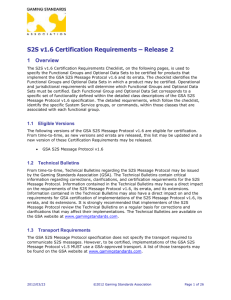 S2S v1.6 Certification Requirements – Release 2