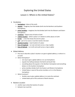 Absolute and Relative Location Worksheet