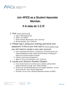 Easy Steps to Join APICS as a Student Member