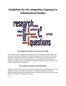 Guidelines for the Integrative Capstone in Individualized Studies
