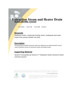 Extraction Steam and Heater Drain Instructor Notes