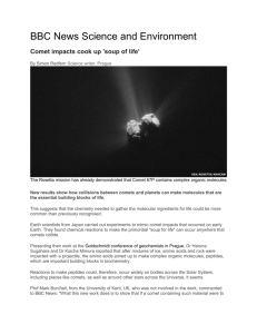 Comet impacts cook up soup of life