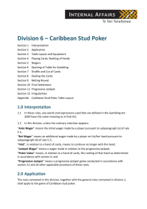 Caribbean Stud Poker Game Rules: Division 6