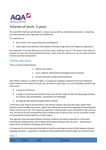 Scheme of work: 3 years