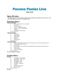 Class list - Pocono Ponies Live